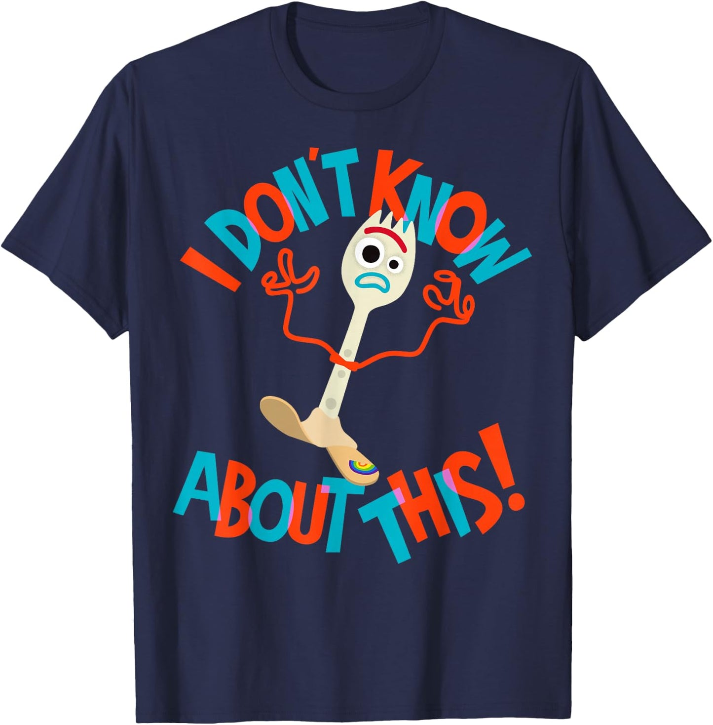 Disney Pixar Toy Story Forky I Don't Know About This T-Shirt - T-Shirt | Navy