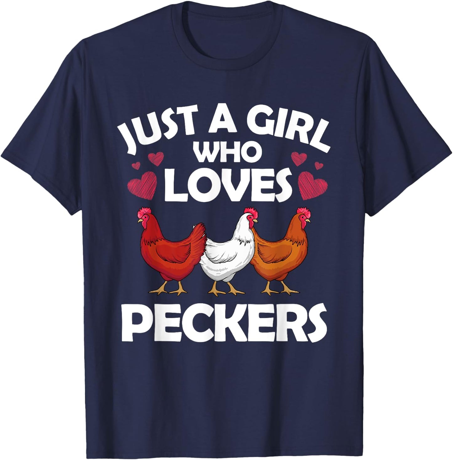 Funny Chicken Girls Chicken Farmer Flock Whisperer Small T-Shirt - T-Shirt | Navy
