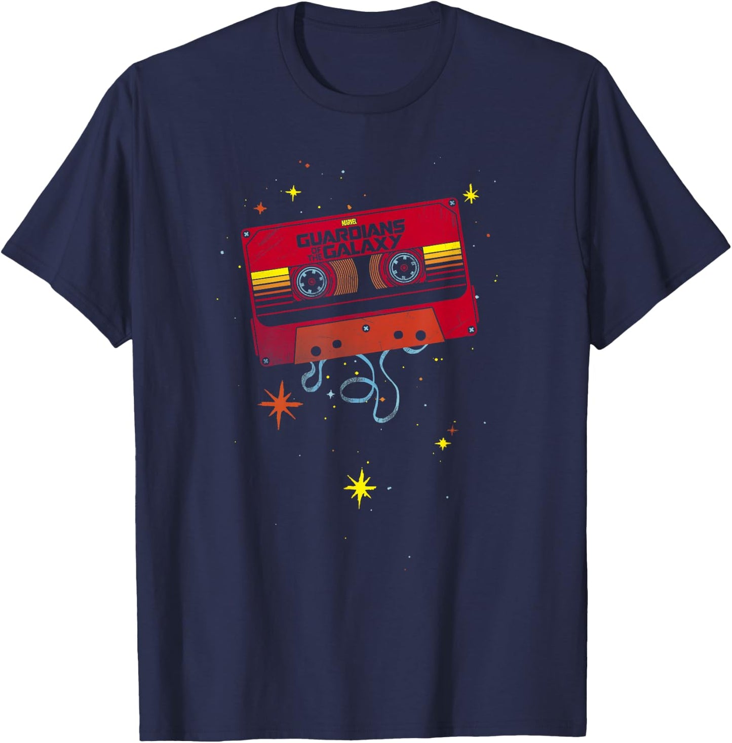 Marvel Guardians of The Galaxy Awesome Mix Tape Logo Small T-Shirt - T-Shirt | Navy