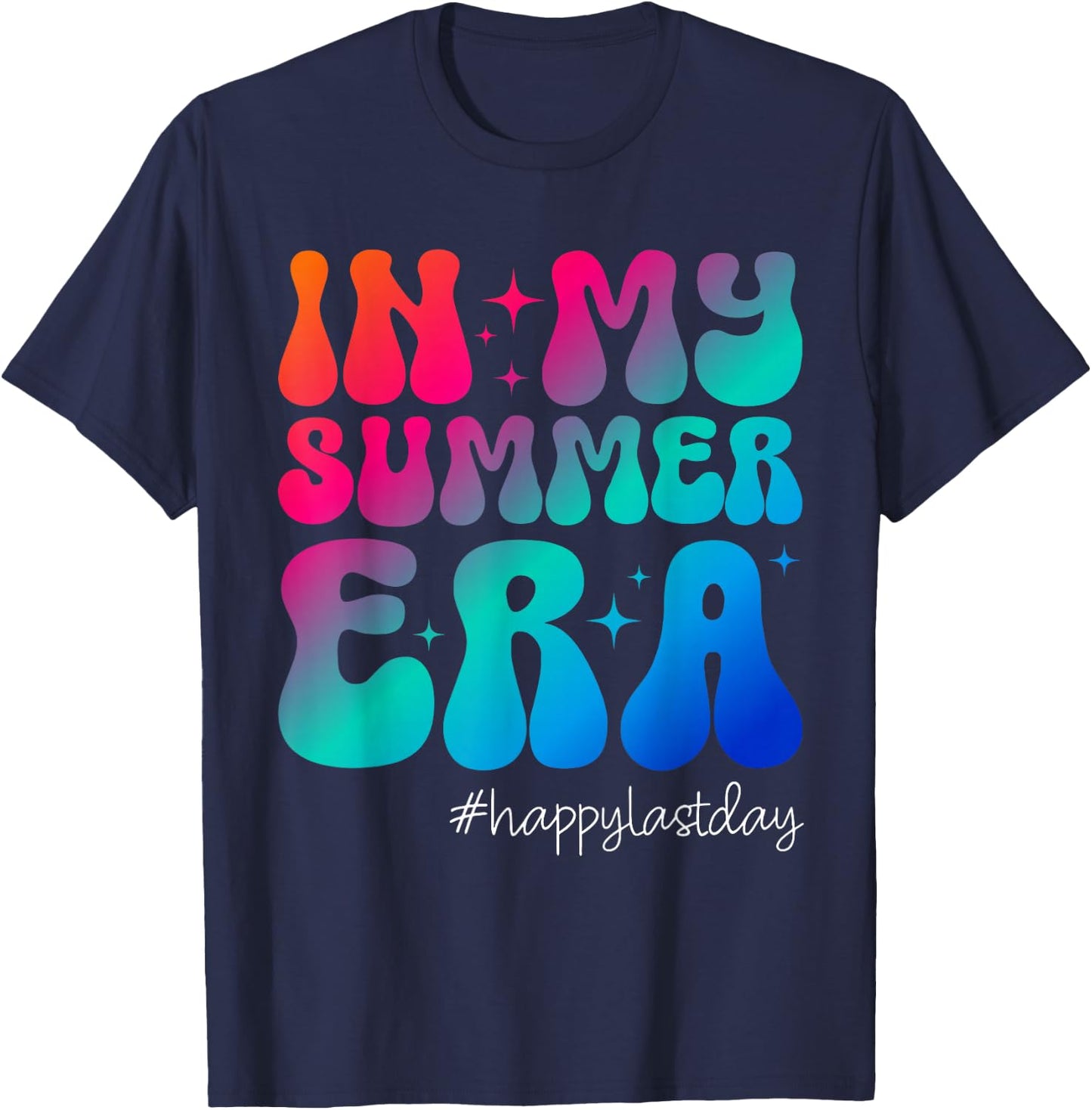 Happy Last Day of School In My Summer Era Teacher Kids T-Shirt - T-Shirt | Navy