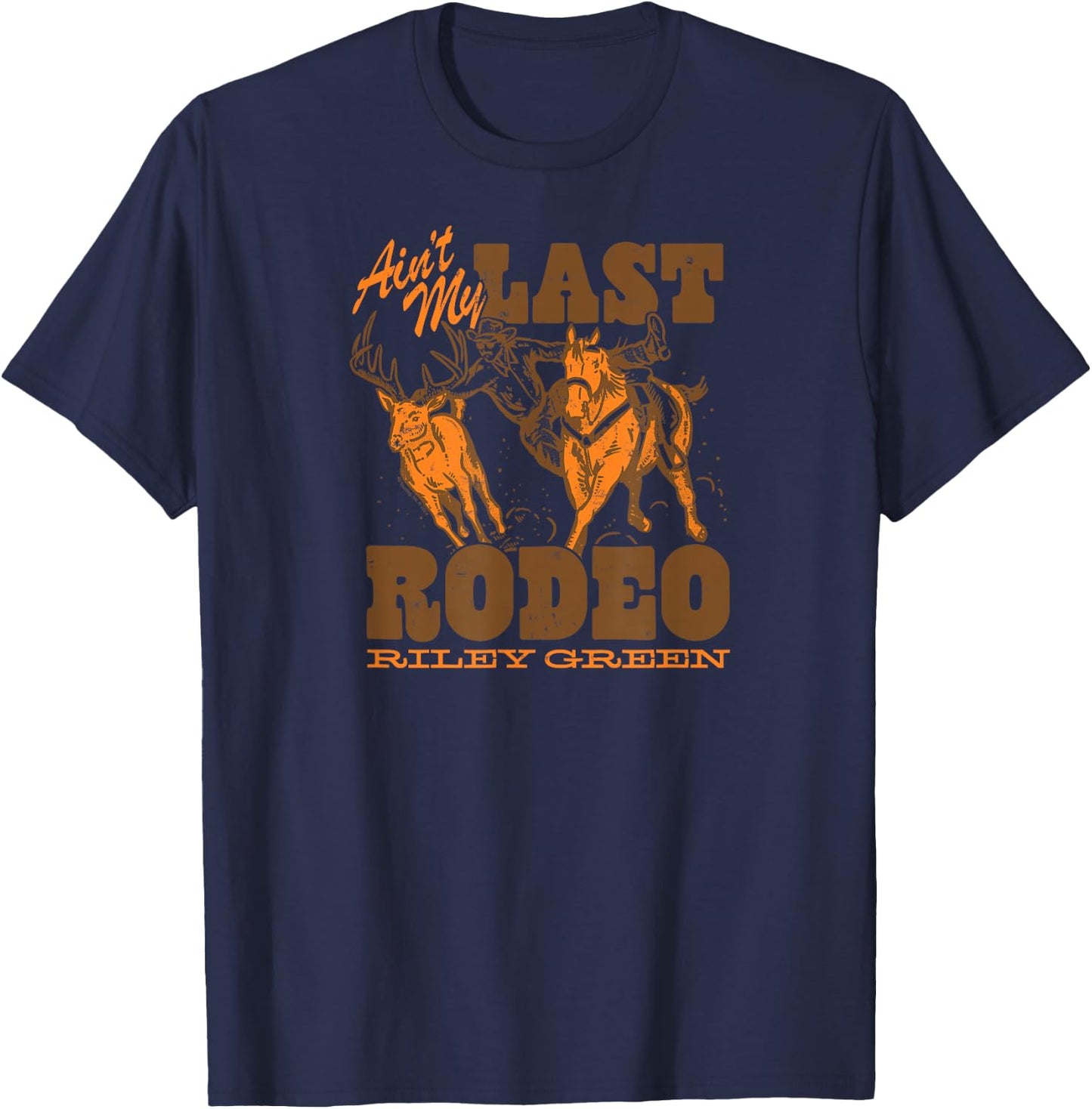 Riley Green - Ain't My Last Rodeo Country Album T-Shirt - T-Shirt | Navy