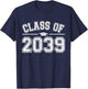 Preschool Class of 2039 Grow With Me Graduation 2039 Vintage T-Shirt - T-Shirt | Navy