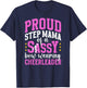 Proud Step-Mama Of A Cheerleader Step-Mother Cheer Step-Mom T-Shirt - T-Shirt | Navy