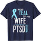 PTSD Awareness My WIFE Warrior Walk Run T-Shirt - T-Shirt | Navy