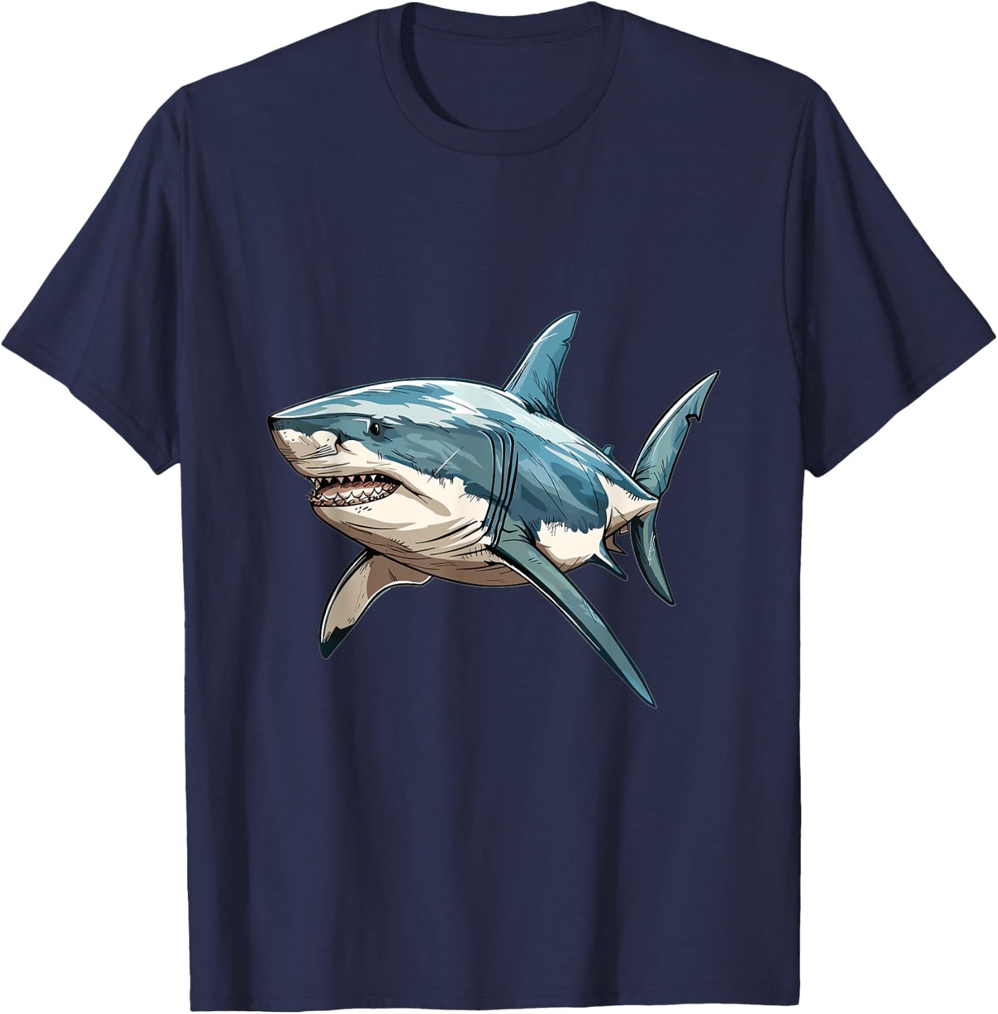 Shark Shark Lover Graphic T-Shirt - T-Shirt | Navy