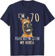 I Am 70 Please Help Me On My Horse 70 Years Old Horse Lover T-Shirt - T-Shirt | Navy