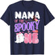 Nana Of The Spooky One 1st Birthday Halloween Pink Ghost T-Shirt - T-Shirt | Navy