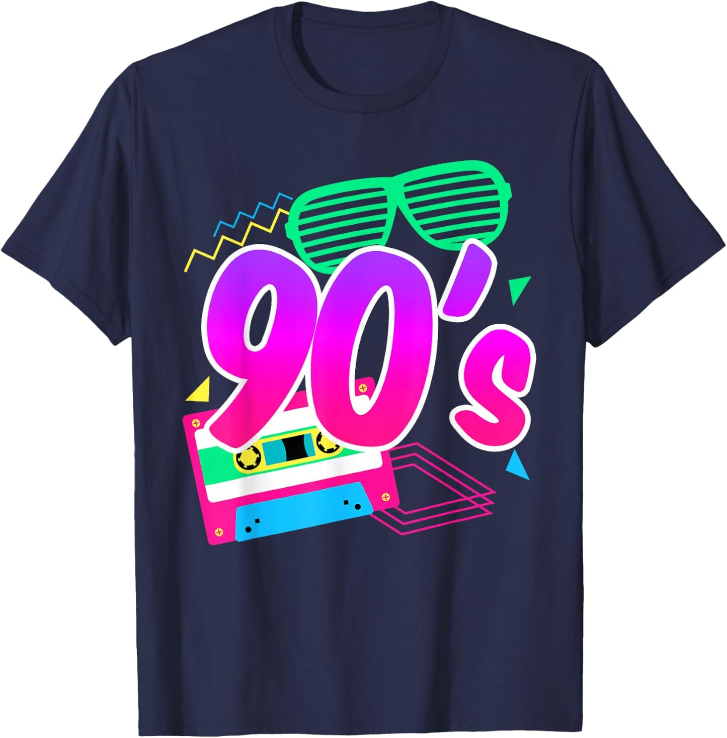 1990's 90s Retro I Heart The Nineties T-Shirt - T-Shirt | Navy