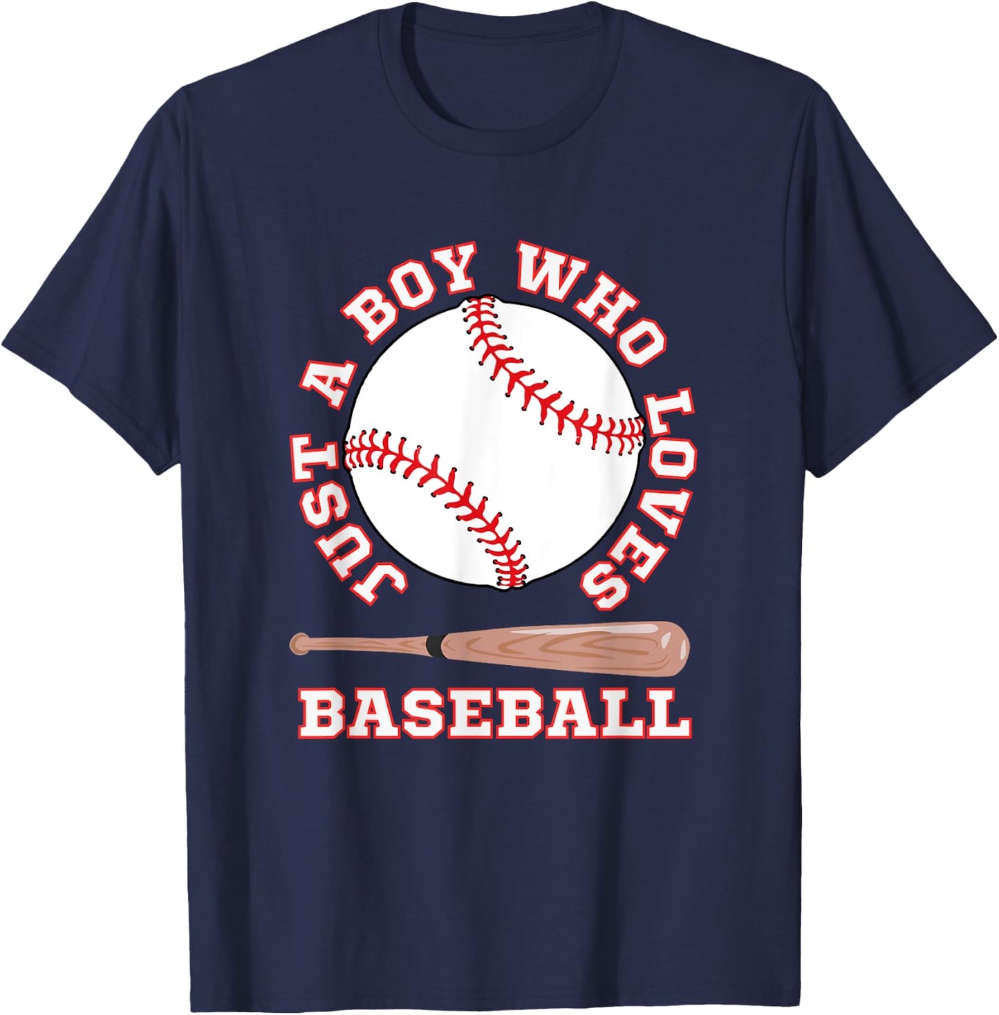 American Sport Fan Baseball Lover Boys Batter Baseball T-Shirt - T-Shirt | Navy