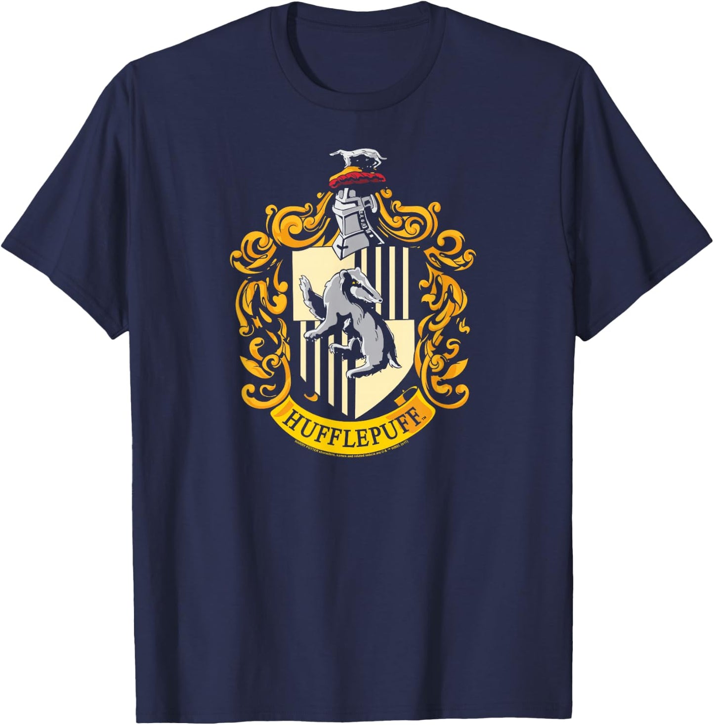 Harry Potter Hufflepuff House Crest T-Shirt - T-Shirt | Navy