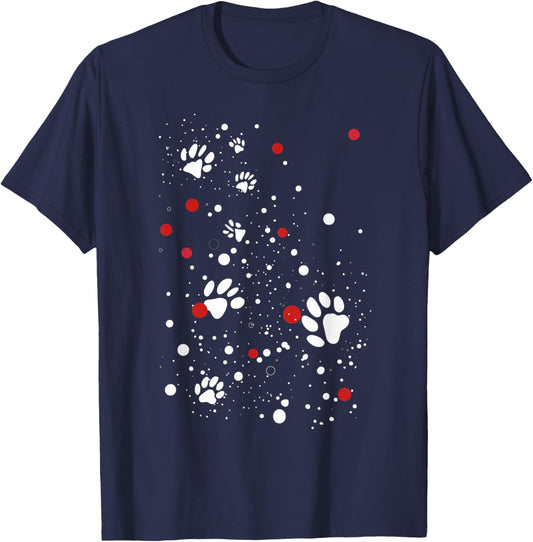 Puppy Paw Prints T-Shirt - T-Shirt | Navy