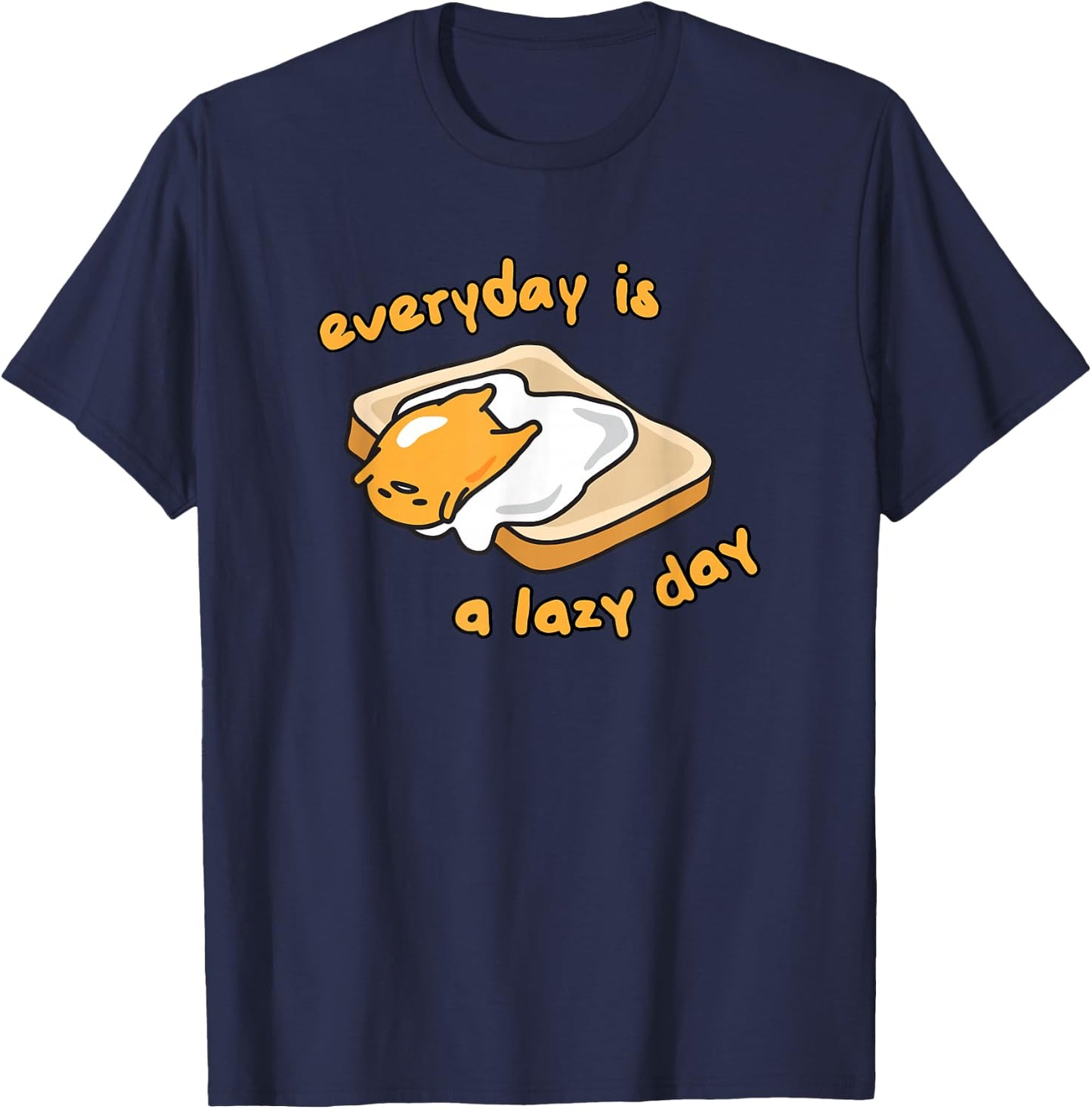 SANRIO Gudetama Everyday is a Lazy Day T-Shirt - T-Shirt | Navy