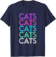 Retro Cat Gift Women or Girls T-Shirt - T-Shirt | Navy