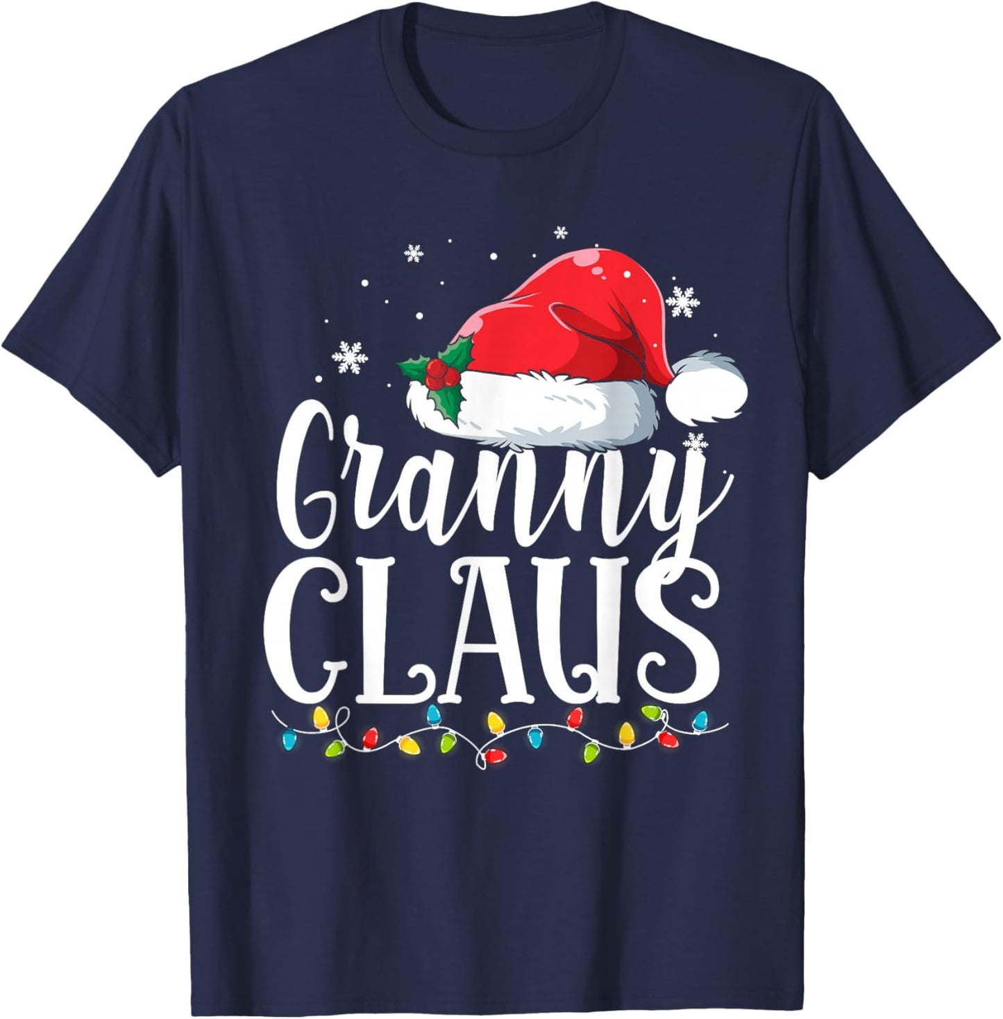 Granny Claus Christmas Family Matching Pajamas Funny Xmas T-Shirt - T-Shirt | Navy