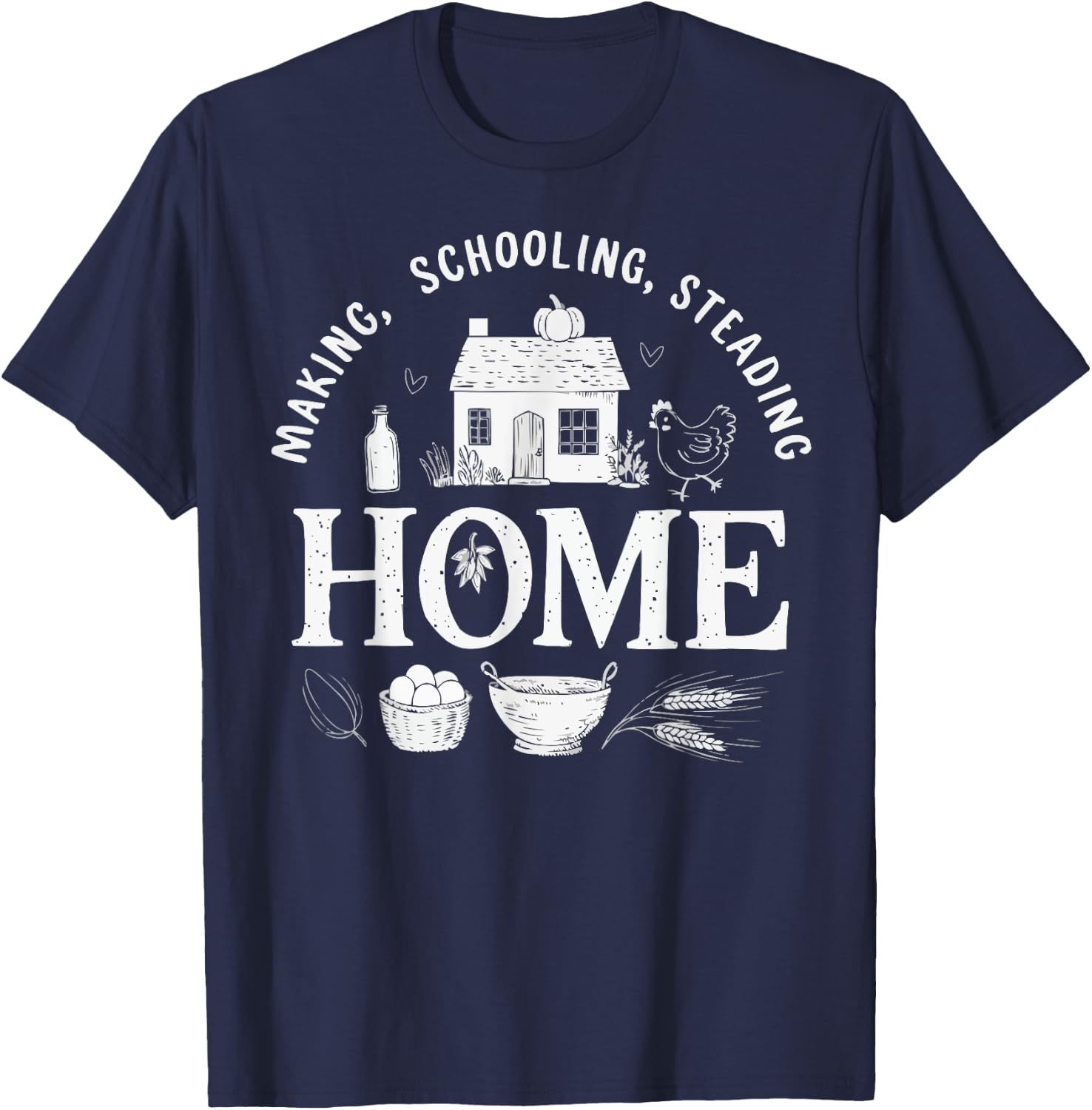 Homeschool Mom Homeschooling Parent Teacher Education Women T-Shirt - T-Shirt | Navy