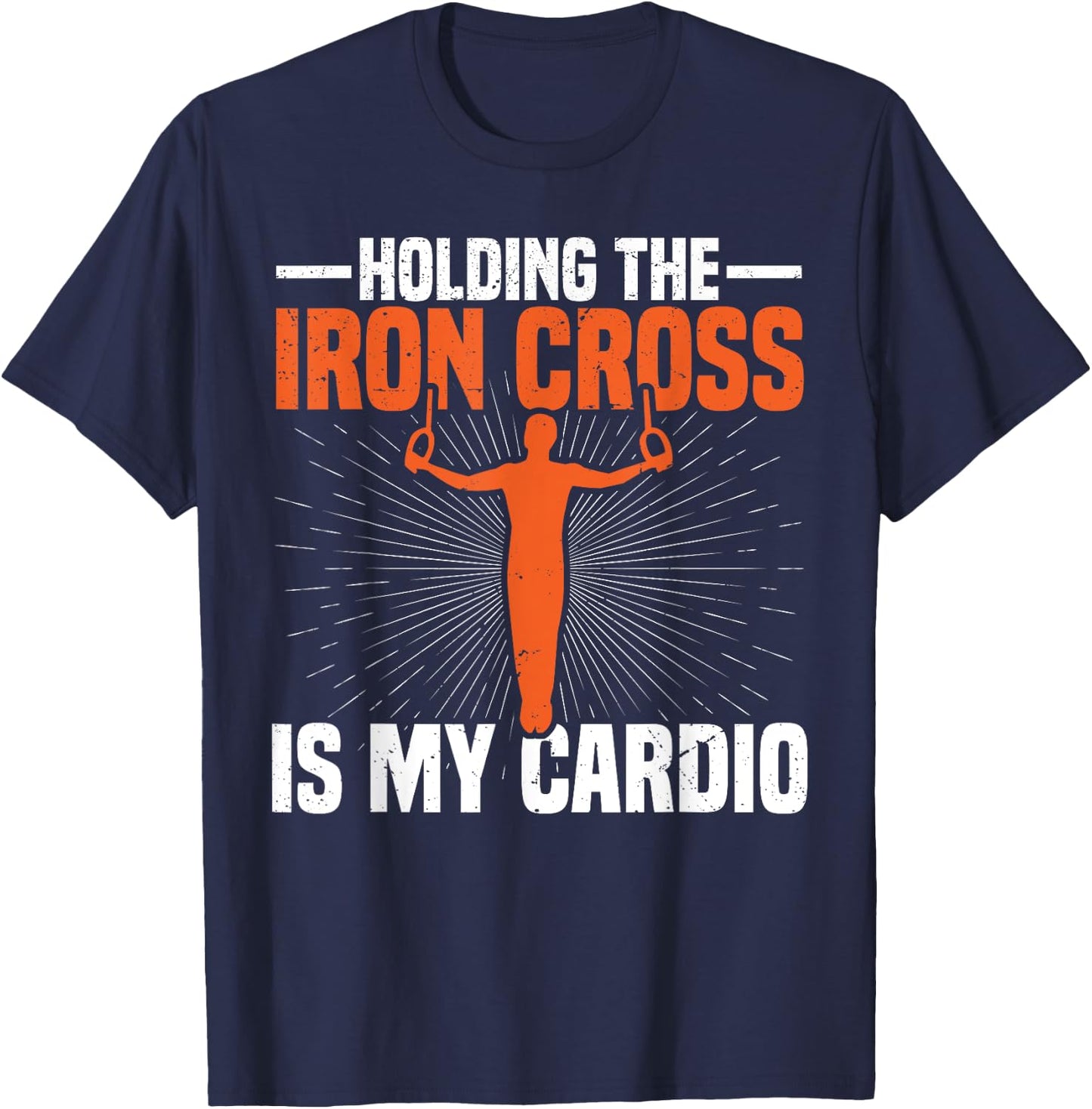 Gymnastics Men's Iron Cross Equipment Ring Gymnast T-Shirt - T-Shirt | Navy
