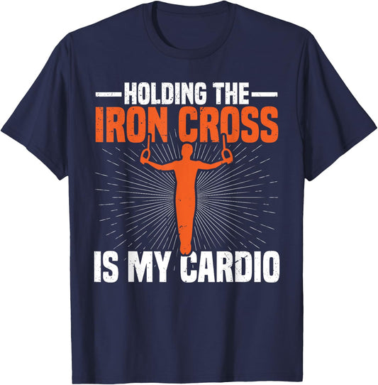 Gymnastics Men's Iron Cross Equipment Ring Gymnast T-Shirt - T-Shirt | Navy