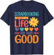 Retro Scrapbooking Funny Paper Scrapbook Women Kids T-Shirt - T-Shirt | Navy
