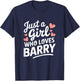 Just A Girl who loves BARRY Cute BARRY T-Shirt - T-Shirt | Navy