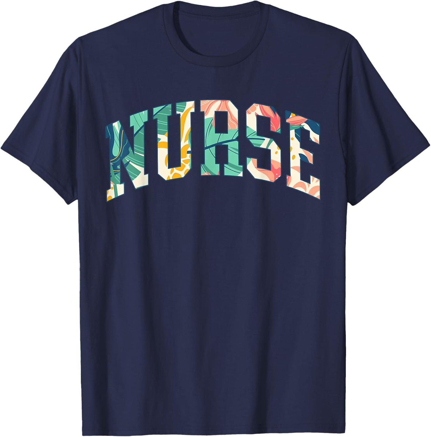 Nurse Tropical Plants Nurse Hawaii Island Vacation Aloha T-Shirt - T-Shirt | Navy