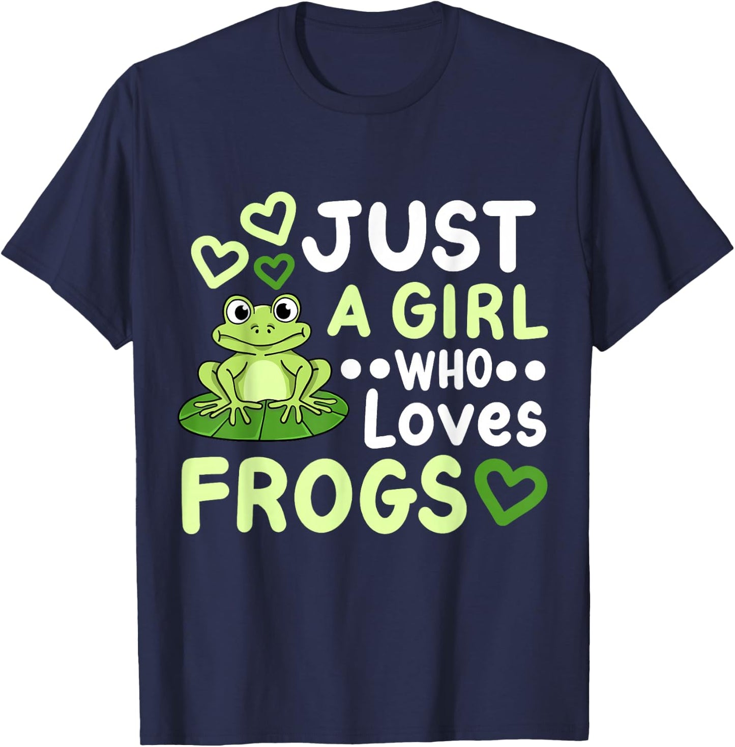 Frog Frogs Frog Owner Frog Lover for Girls Women T-Shirt - T-Shirt | Navy