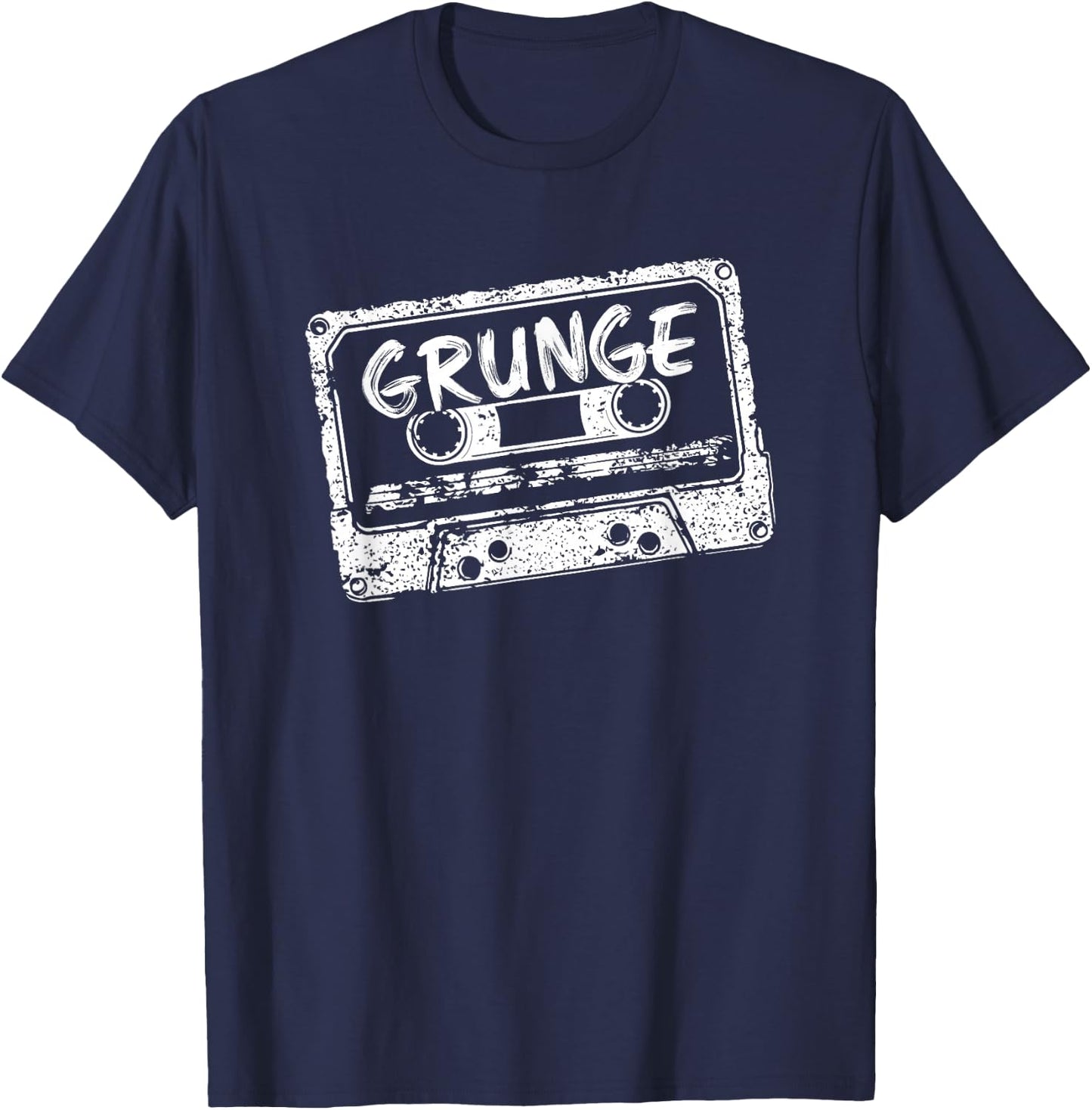 Grunge Music 90s Alternative Mixtape Retro Band & Concert T-Shirt - T-Shirt | Navy