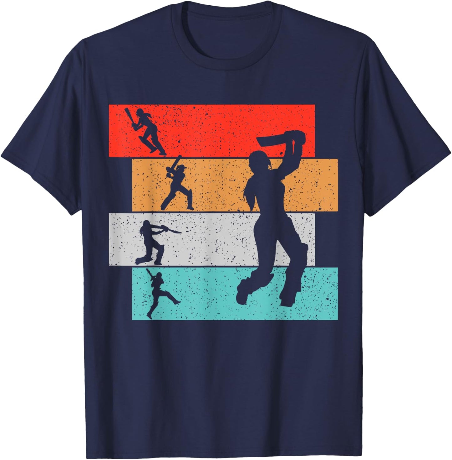 Cricket Player Girls Women T-Shirt - T-Shirt | Navy
