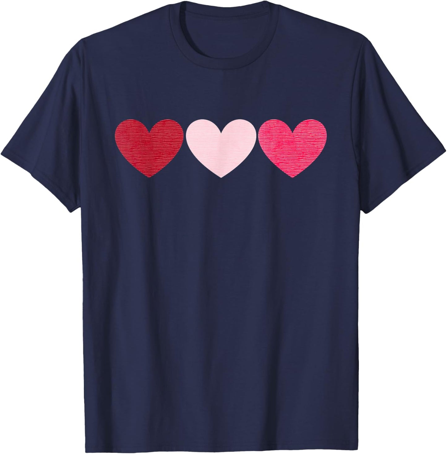 Funny Hearts Design Cute Heart T-Shirt - T-Shirt | Navy