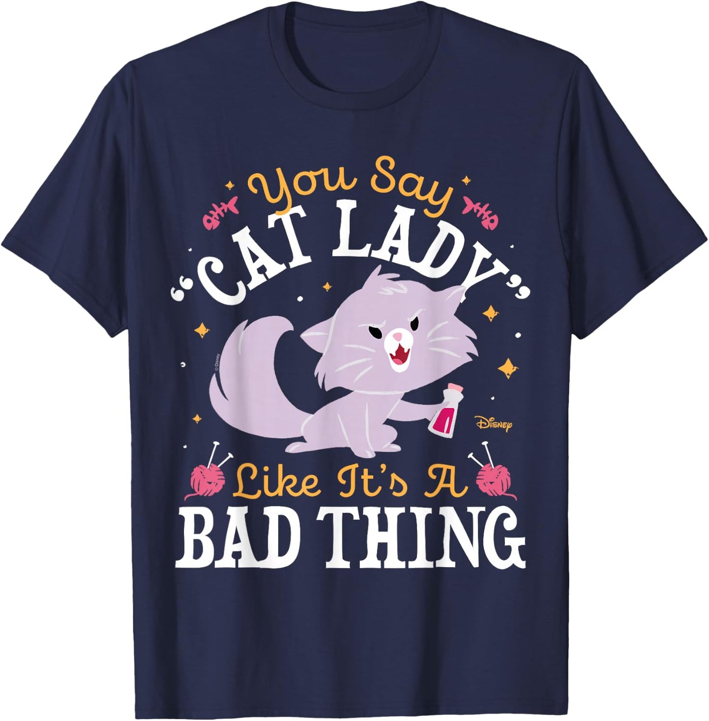 The Emperor's New Groove - Yzma You Say Cat Lady T-Shirt - T-Shirt | Navy