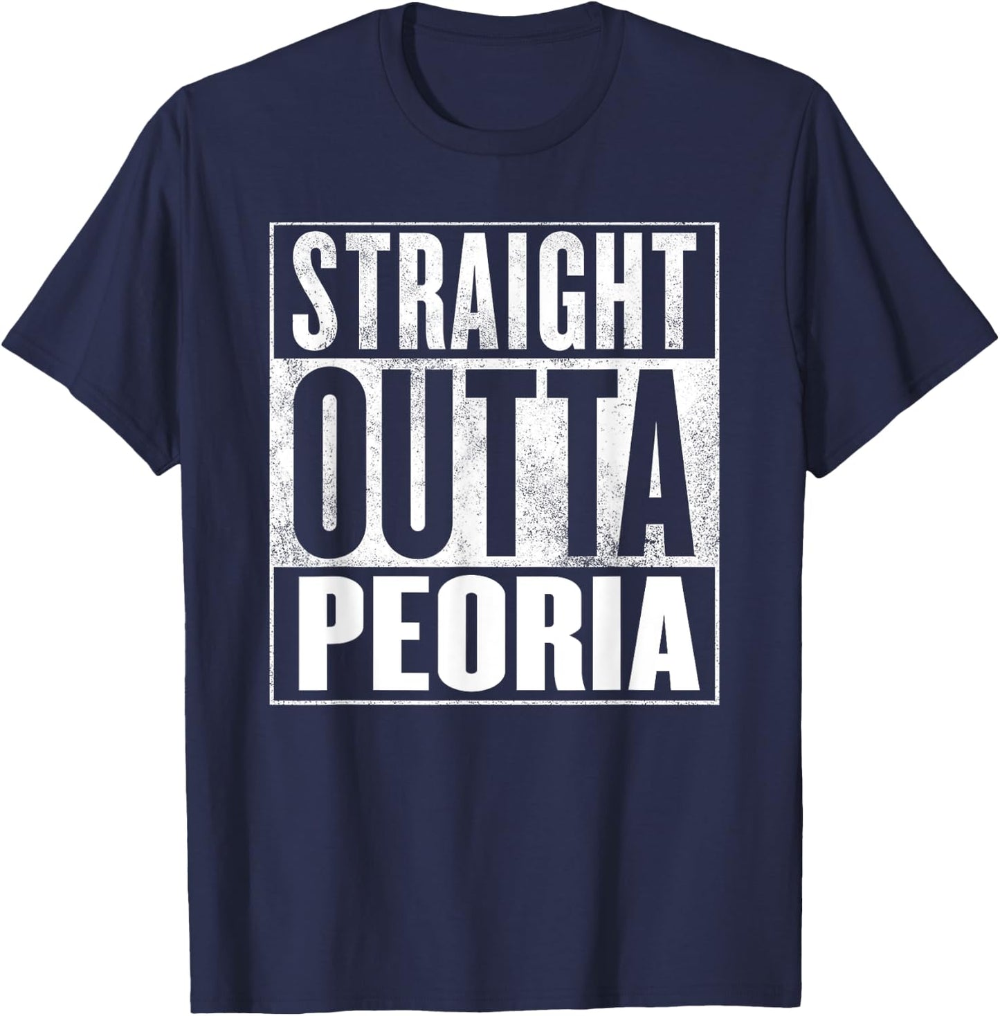 Peoria - Retro Straight Outta Peoria T-Shirt - T-Shirt | Navy