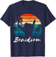 Benidorm Vintage Sunset Spain T-Shirt - T-Shirt | Navy