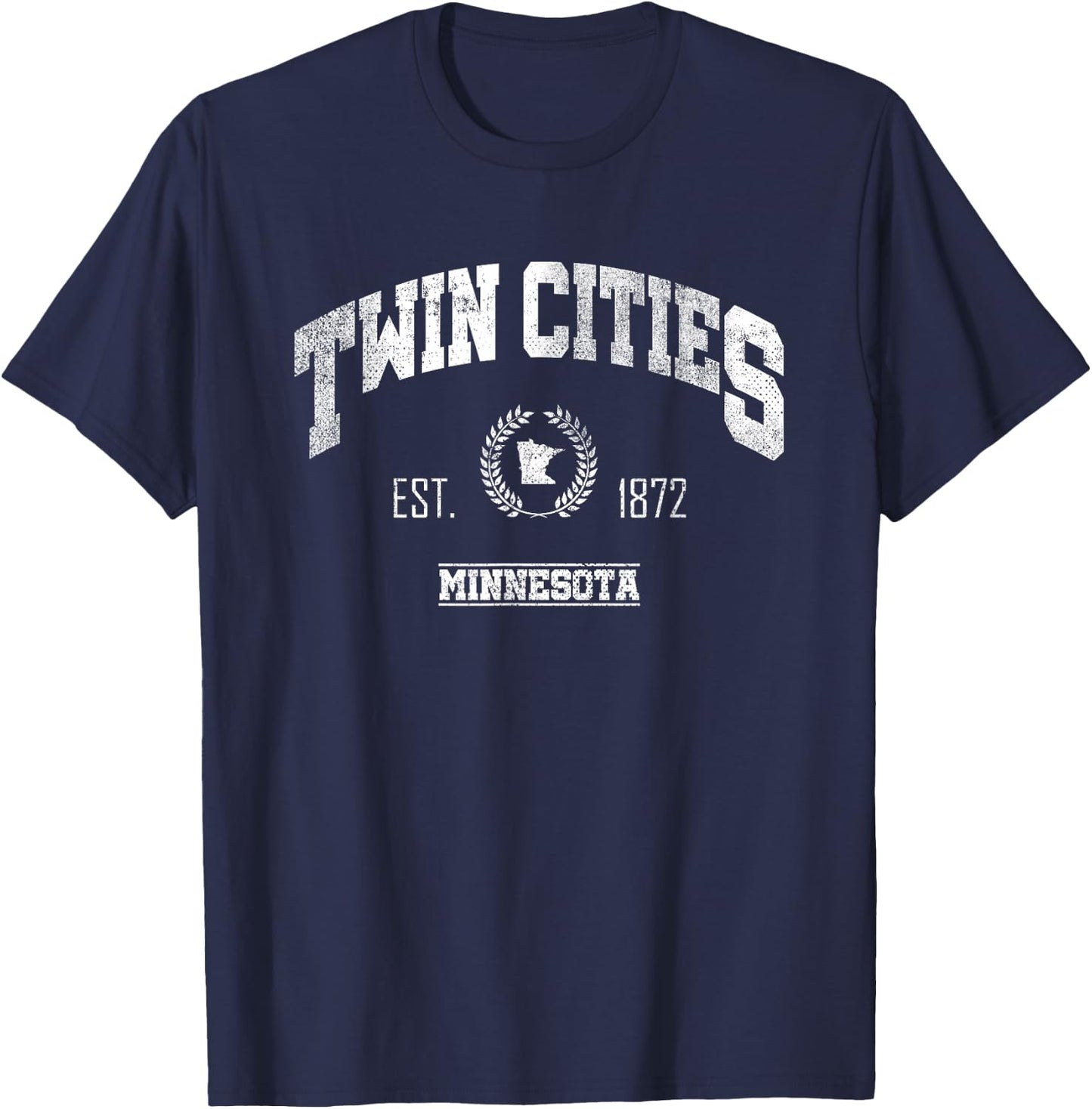 Twin Cities MN | Minnesota Throwback Sports T-Shirt - T-Shirt | Navy