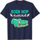 Sock Hop Rock And Roll Dance Retro 1950s Party Doo Wop Pink T-Shirt - T-Shirt | Navy
