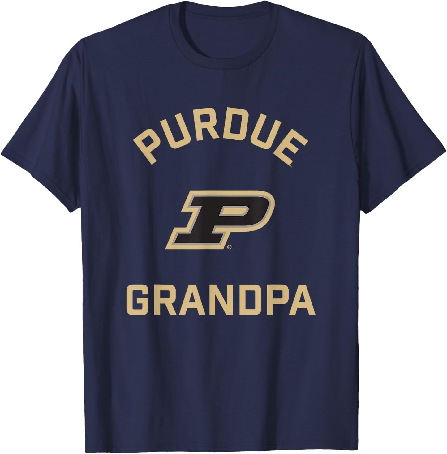 Purdue University Boilermakers Arched Grandpa T-Shirt - T-Shirt | Navy