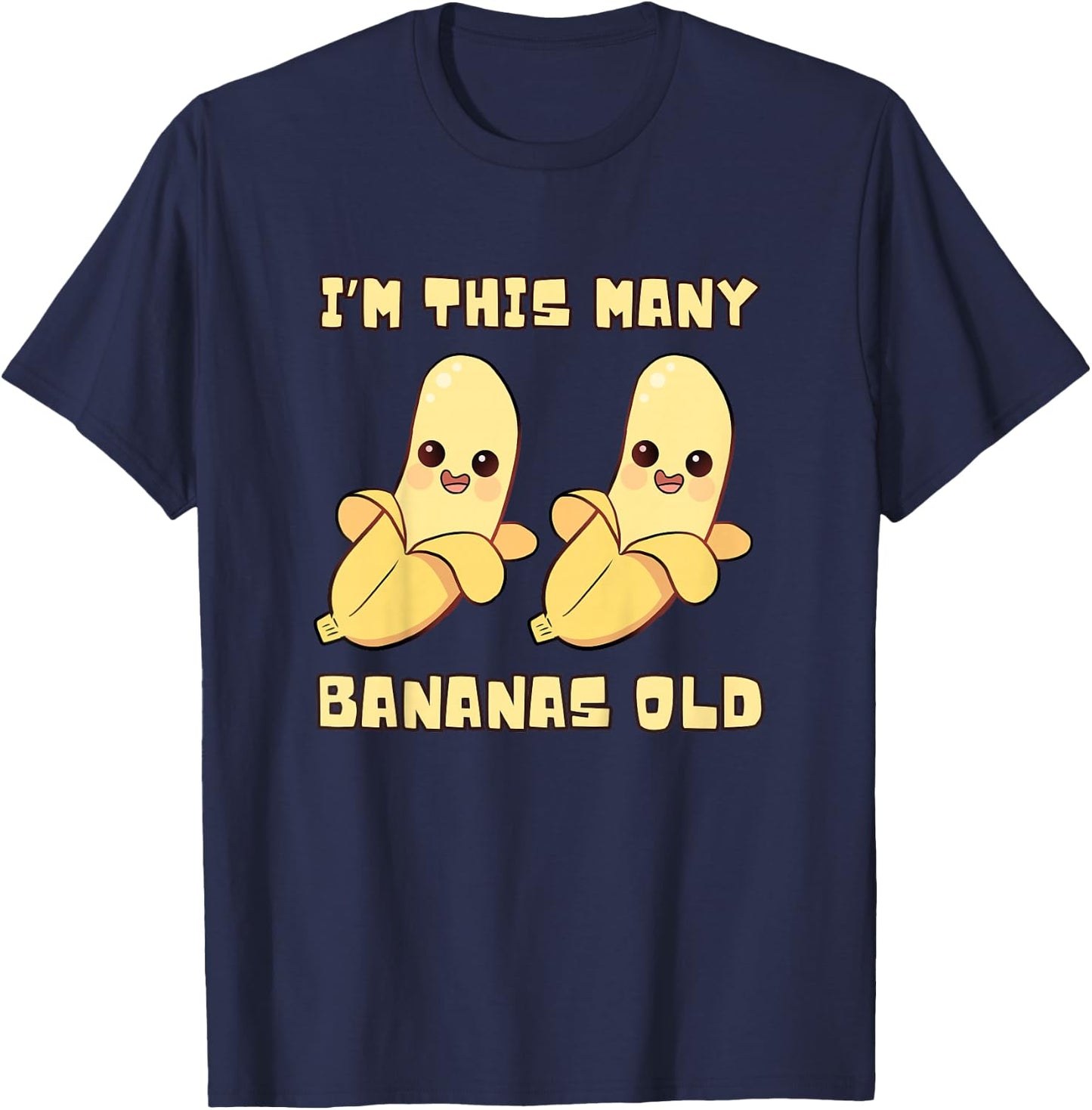 I'm This Many Bananas Old - Banana 2nd Birthday 2 Years Old T-Shirt - T-Shirt | Navy