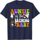 Auntie of Brewing Baby Halloween Theme Baby Shower Spooky T-Shirt - T-Shirt | Navy