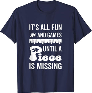 Jigsaw Puzzle Piece T-Shirt - T-Shirt | Navy