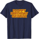 Happy Birthday George Personalized Name Retro Typography T-Shirt - T-Shirt | Navy