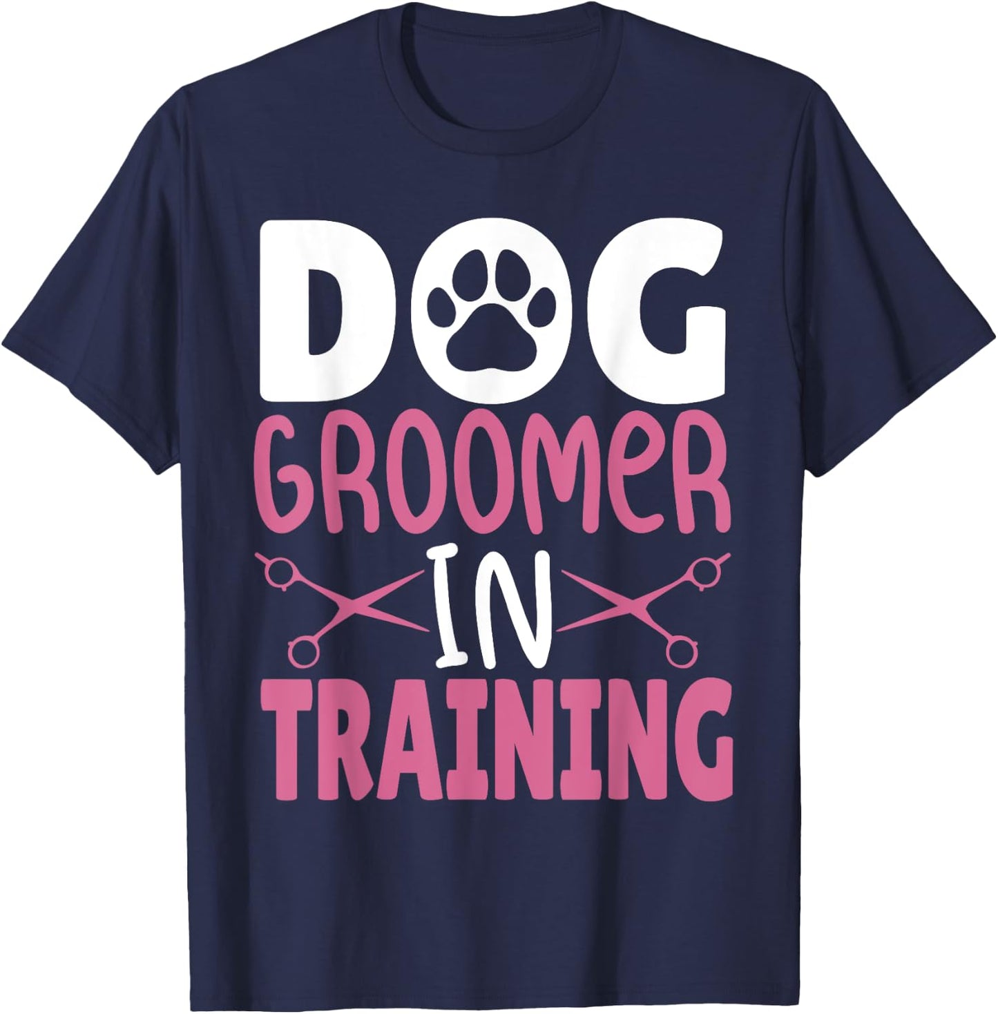 Dog Groomer In Training Future Puppy Stylist Dog Grooming Women Kids T-Shirt - T-Shirt | Navy