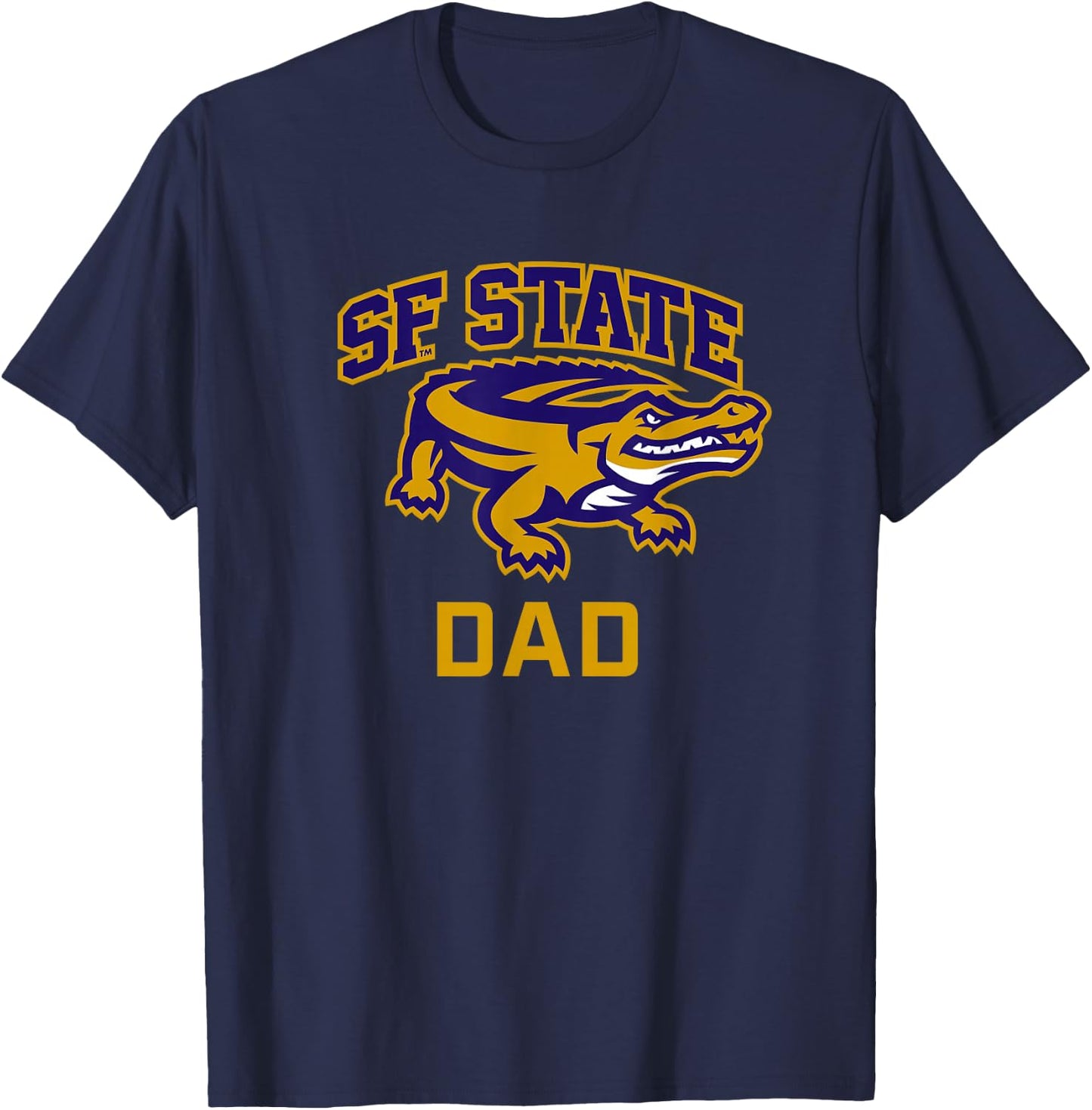 San Francisco State SFSU Gators Arched Dad T-Shirt - T-Shirt | Navy