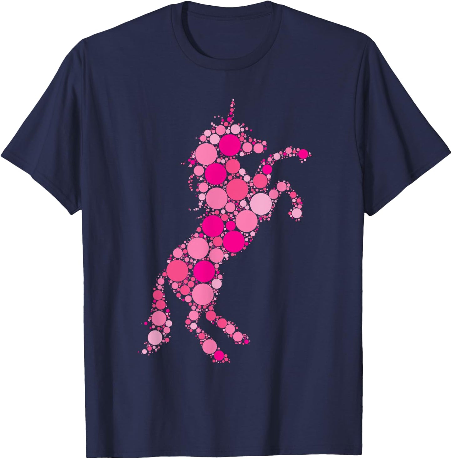 Pink Polka Dot Unicorn International Dot Day T-Shirt - T-Shirt | Navy