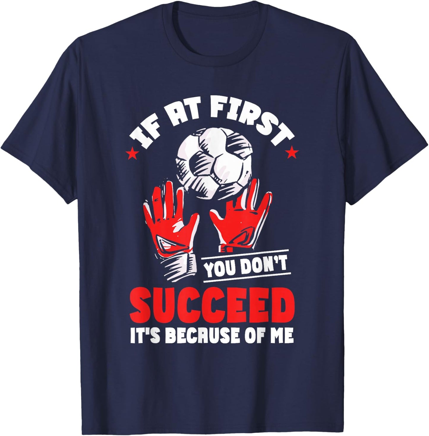 Kids Soccer Goalie Funny Goal Goalkeeper T-Shirt - T-Shirt | Navy