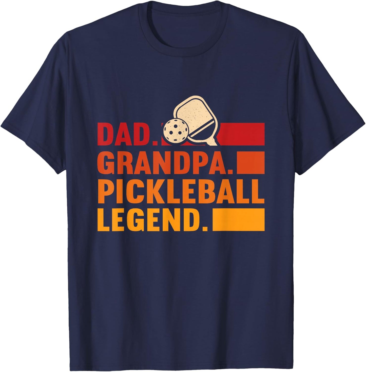 Pickleball Grandpa Dad Grandpa Pickleball Legend T-Shirt - T-Shirt | Navy