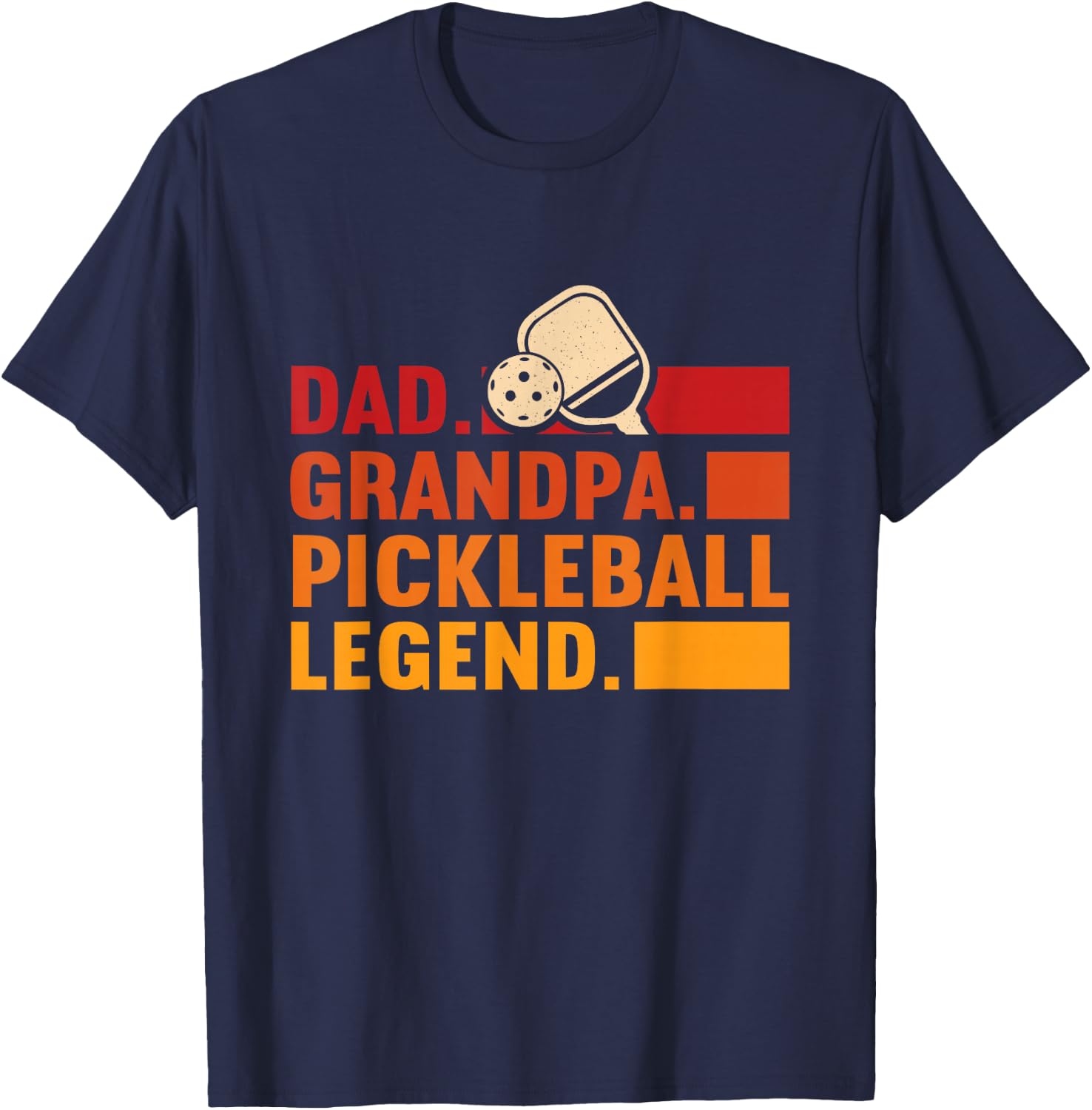 Pickleball Grandpa Dad Grandpa Pickleball Legend T-Shirt - T-Shirt | Navy