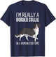 This Is My Human Costume I'm A Border Collie Dog Halloween T-Shirt - T-Shirt | Navy