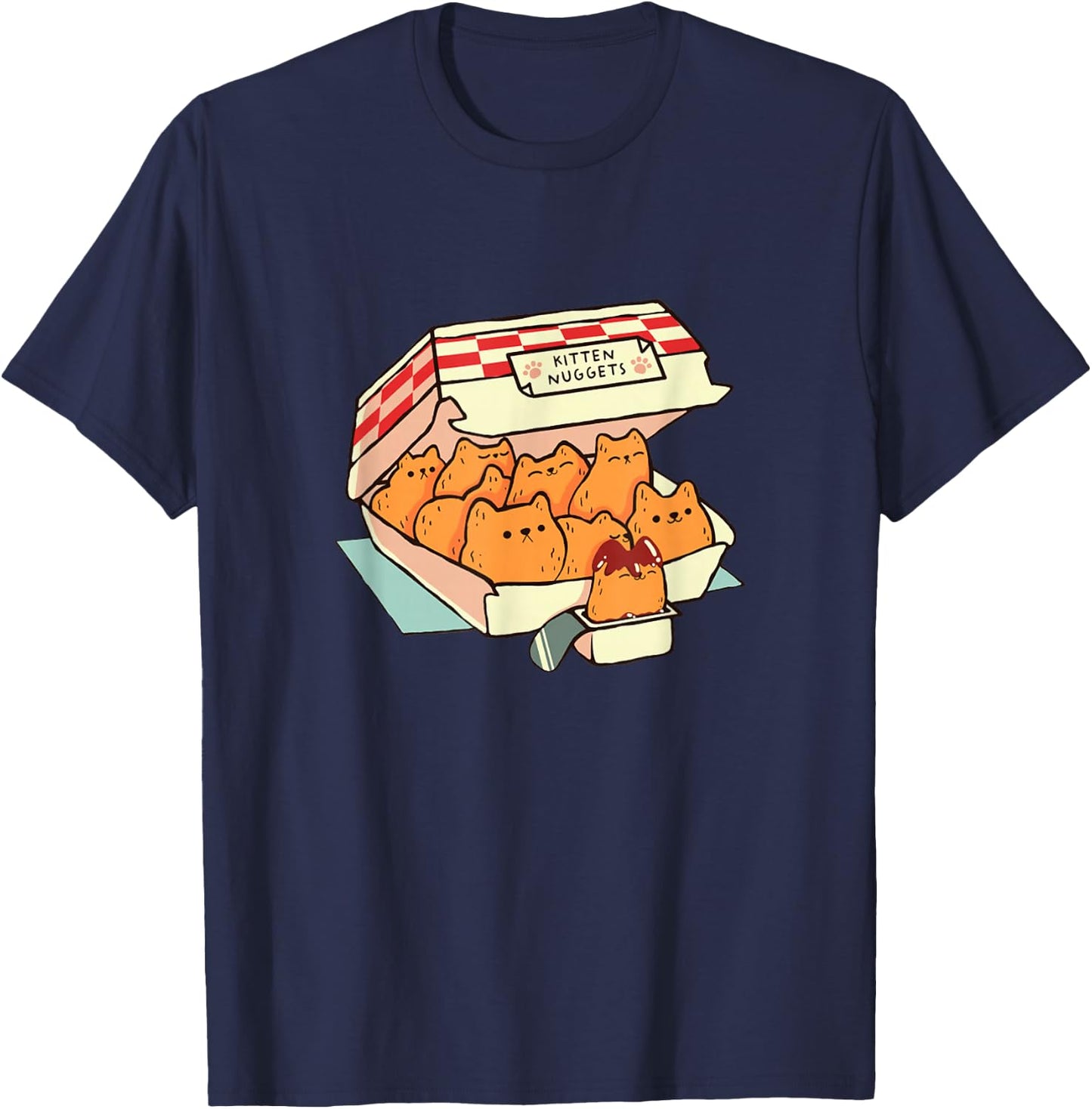 Kitten Nuggets For Cat Lover Black Cat Humor T-Shirt - T-Shirt | Navy