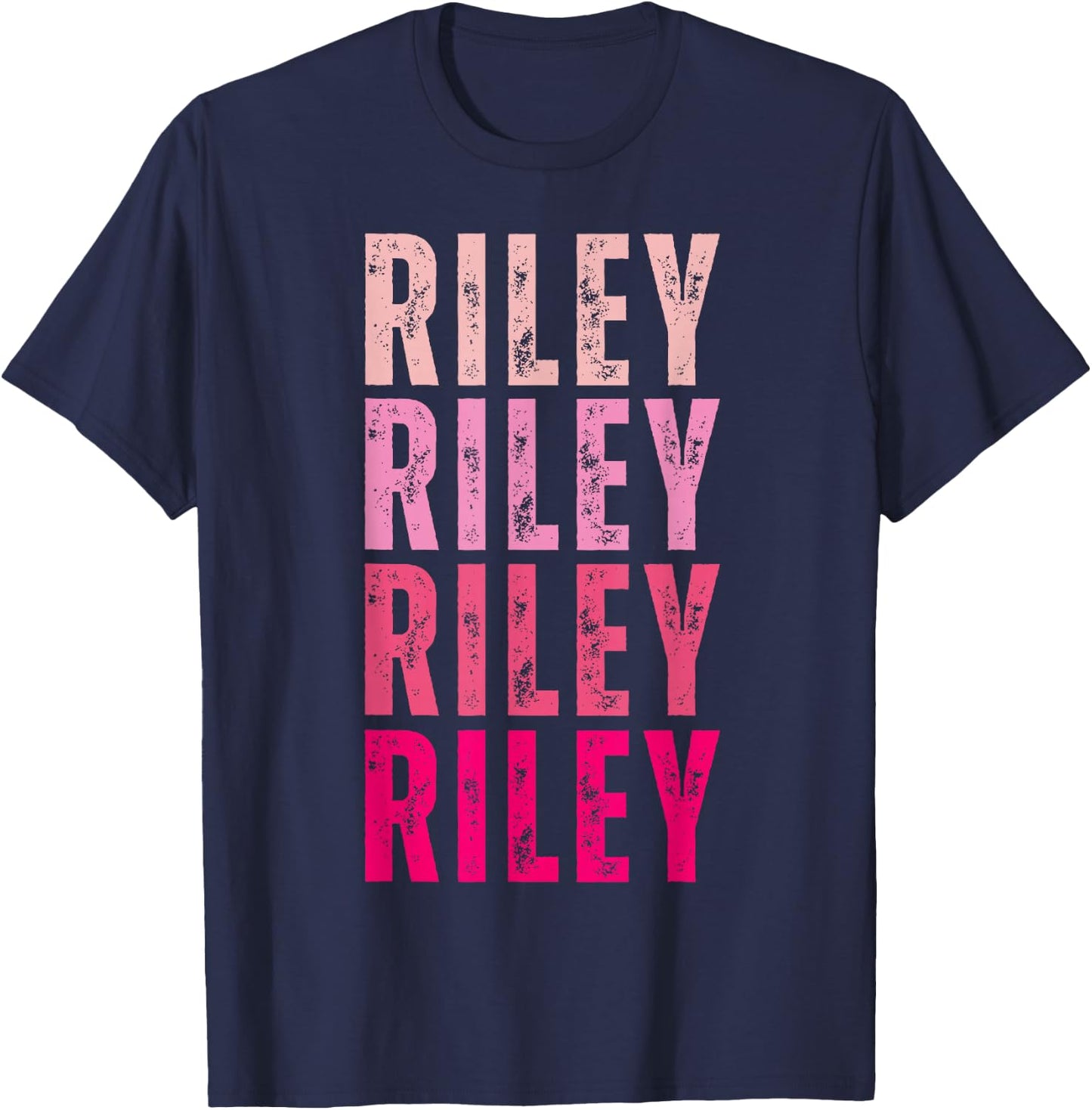 Personalized Name Riley I Love Riley Vintage T-Shirt - T-Shirt | Navy