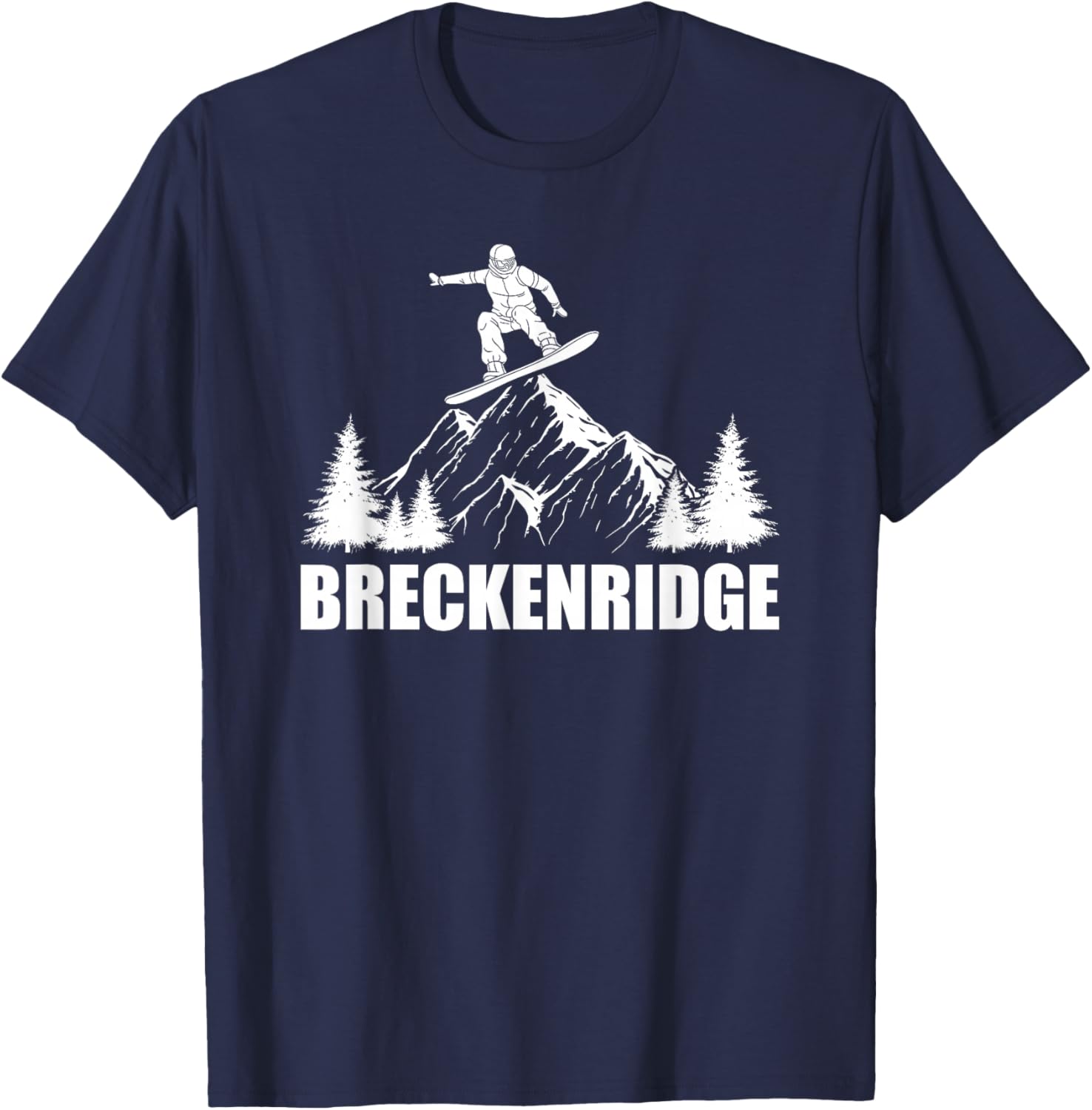 Snowboard Breckenridge Colorado Snowboarding T-Shirt - T-Shirt | Navy