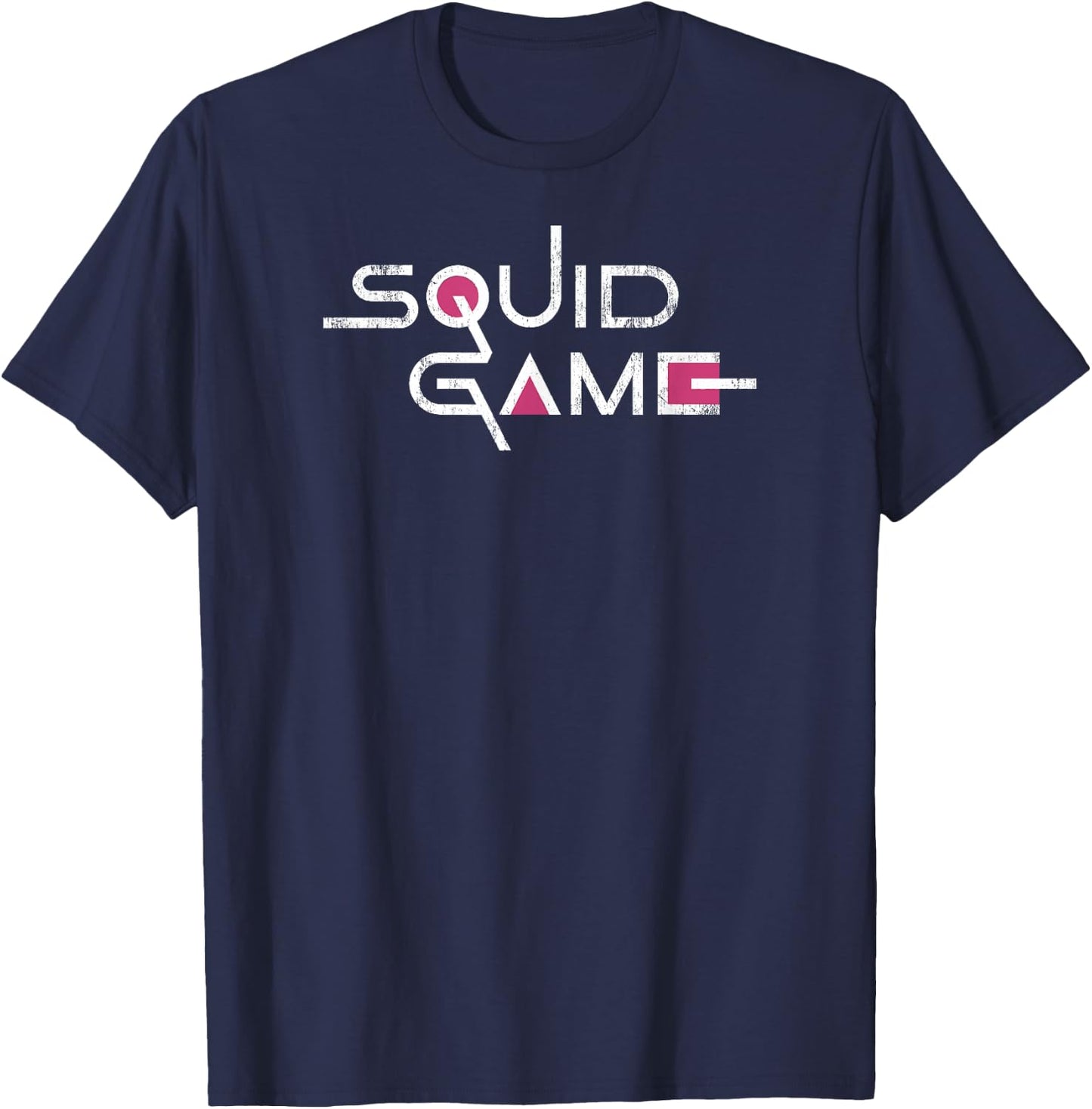 Squid Game English Title Logo T-Shirt - T-Shirt | Navy