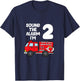 Sound Alarm I'm 2 Children 2. Birthday Fire Truck T-Shirt - T-Shirt | Navy